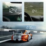 HUD Display for BMW (X1–X7, OBD2 + GPS, with Sunshade) — view