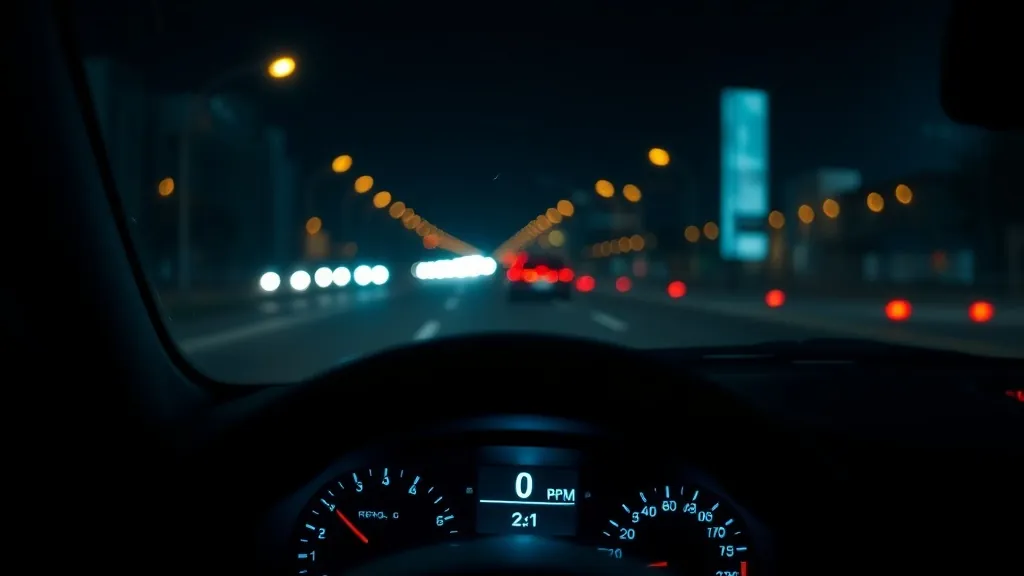 OBD2 + GPS Smart Gauge HUD (Speed, RPM, Voltage, Temp) in use on a car windshield