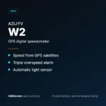 AZIJYV W2 spec summary card by HUDScreen