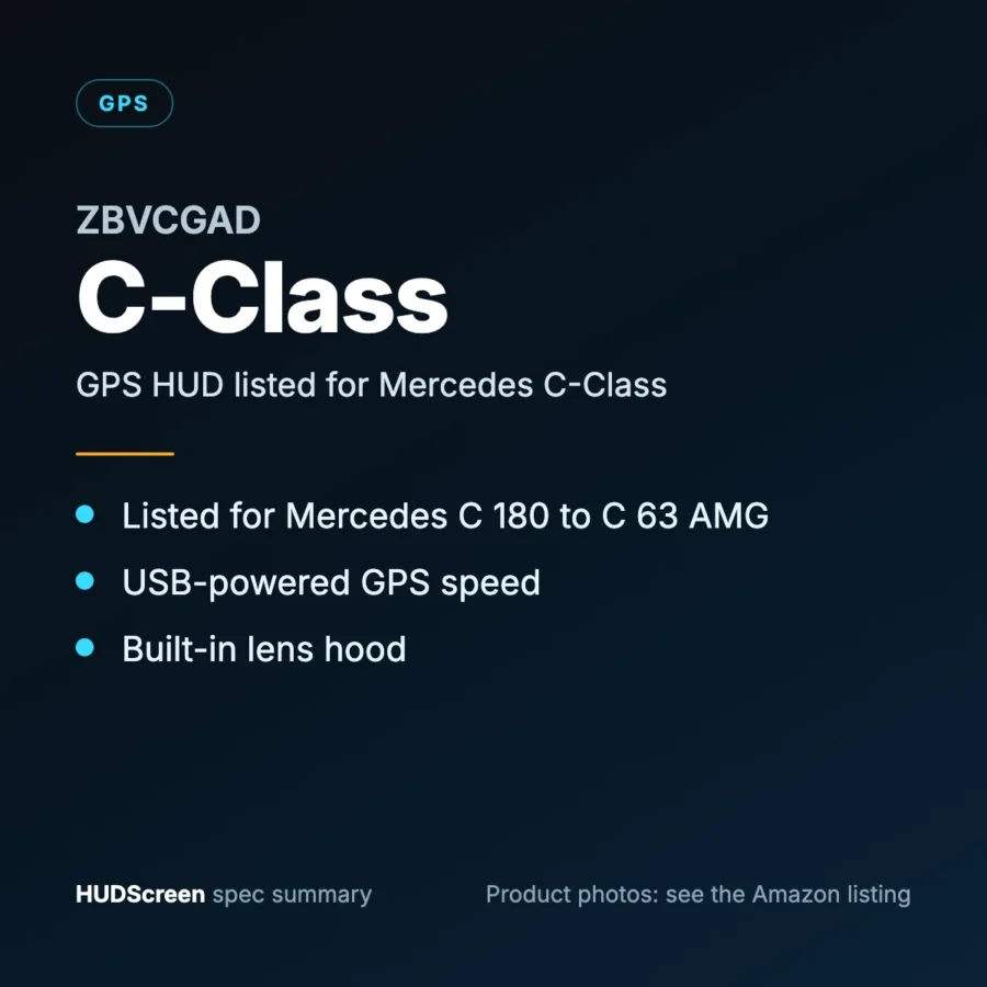 ZBVCGAD C-Class spec summary card by HUDScreen ZBVCGAD C-Class spec summary card by HUDScreen
