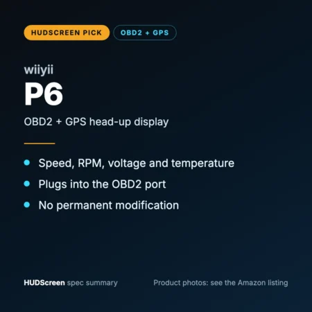 wiiyii P6 spec summary card by HUDScreen